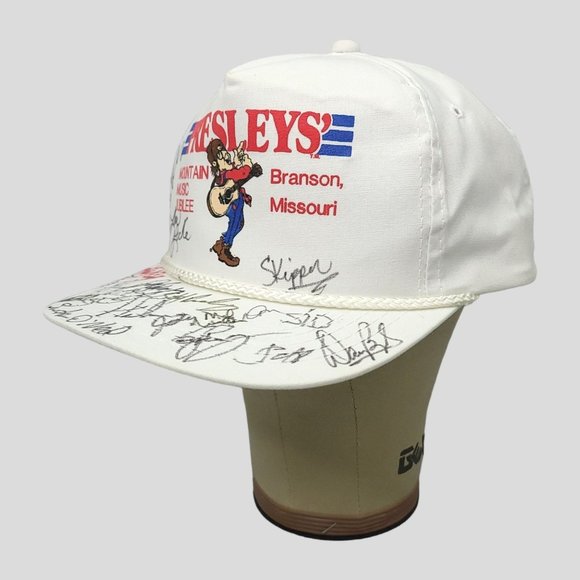 Vintage Presleys Mountain Music Jubilee Mesh Snapback Cap Rope Braid Autographed - Picture 3 of 13